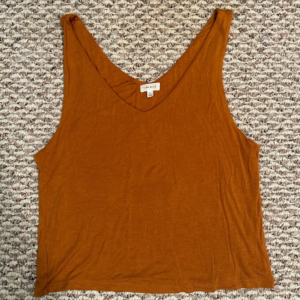 Lime Blue Women’s Cropped Tank Top